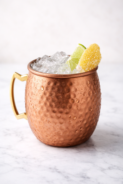 Mule mocktail in a copper mug